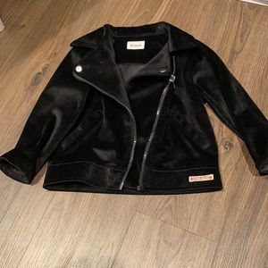 Toddler Kids Hudson velvet bomber jacket